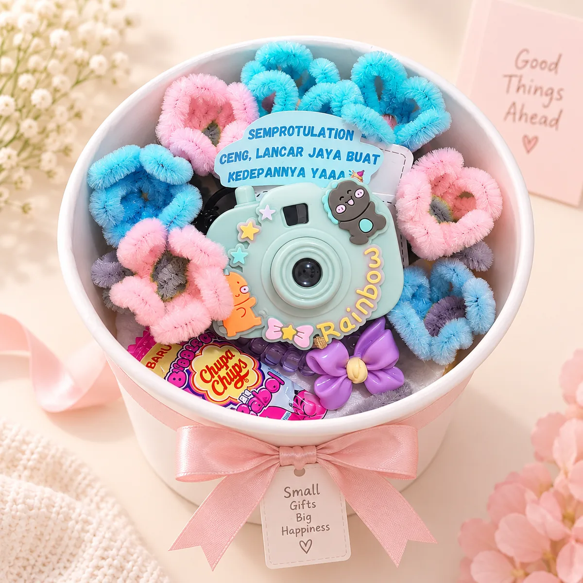 Rainbow Camera Gift Bucket